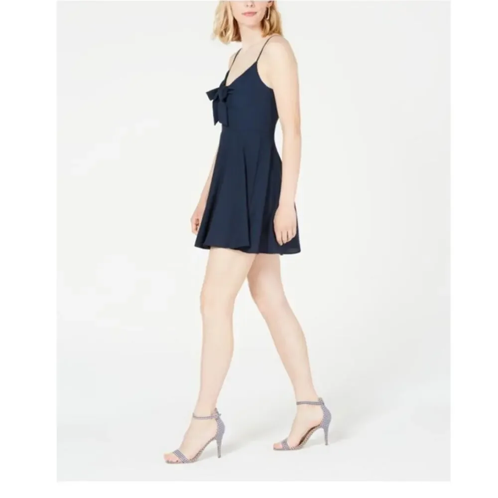 B Darlin Navy Blue sleeveless short dress bow detail size 11/12